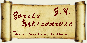 Zorilo Mališanović vizit kartica